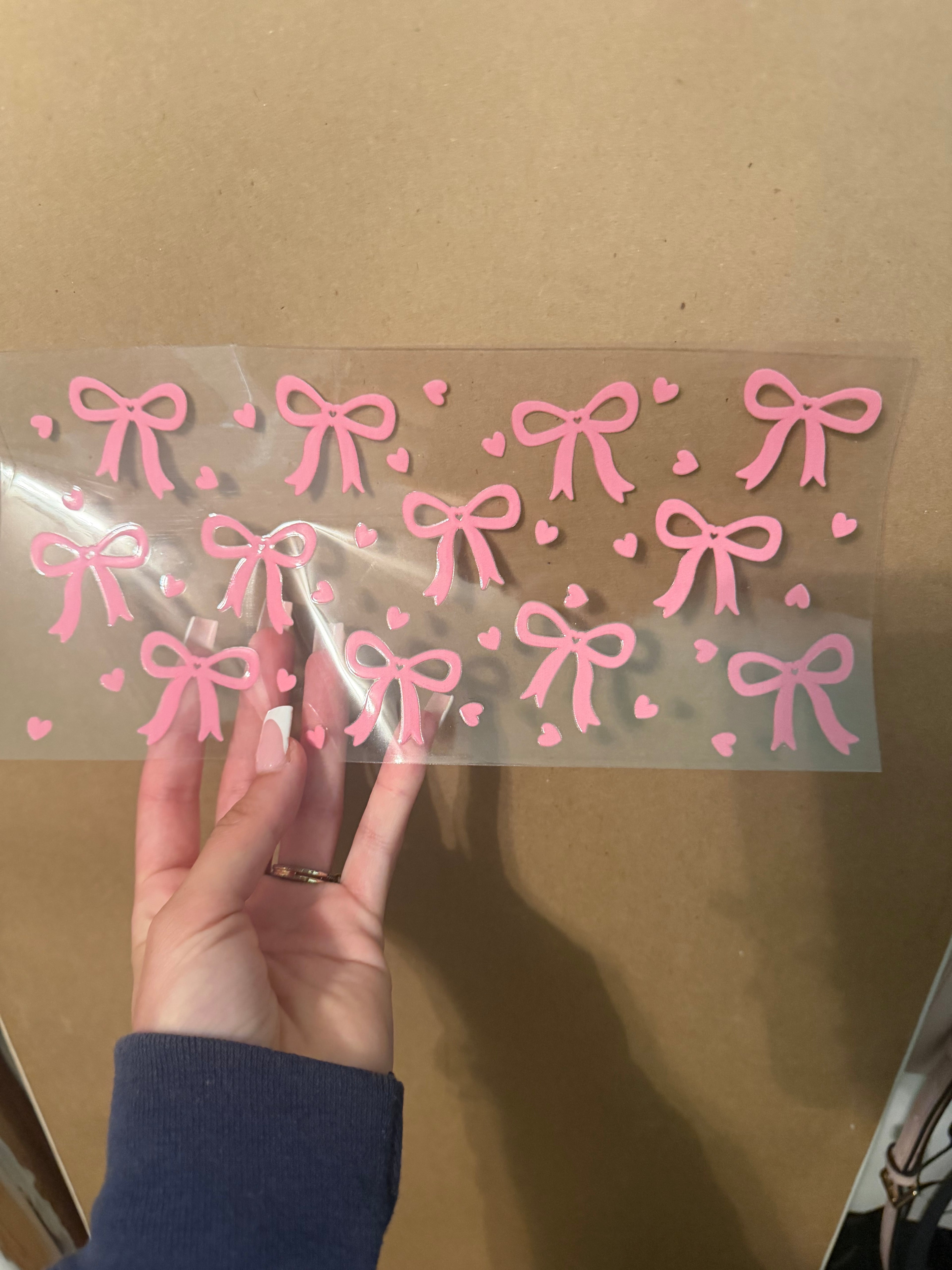 Pink bows cup wrap