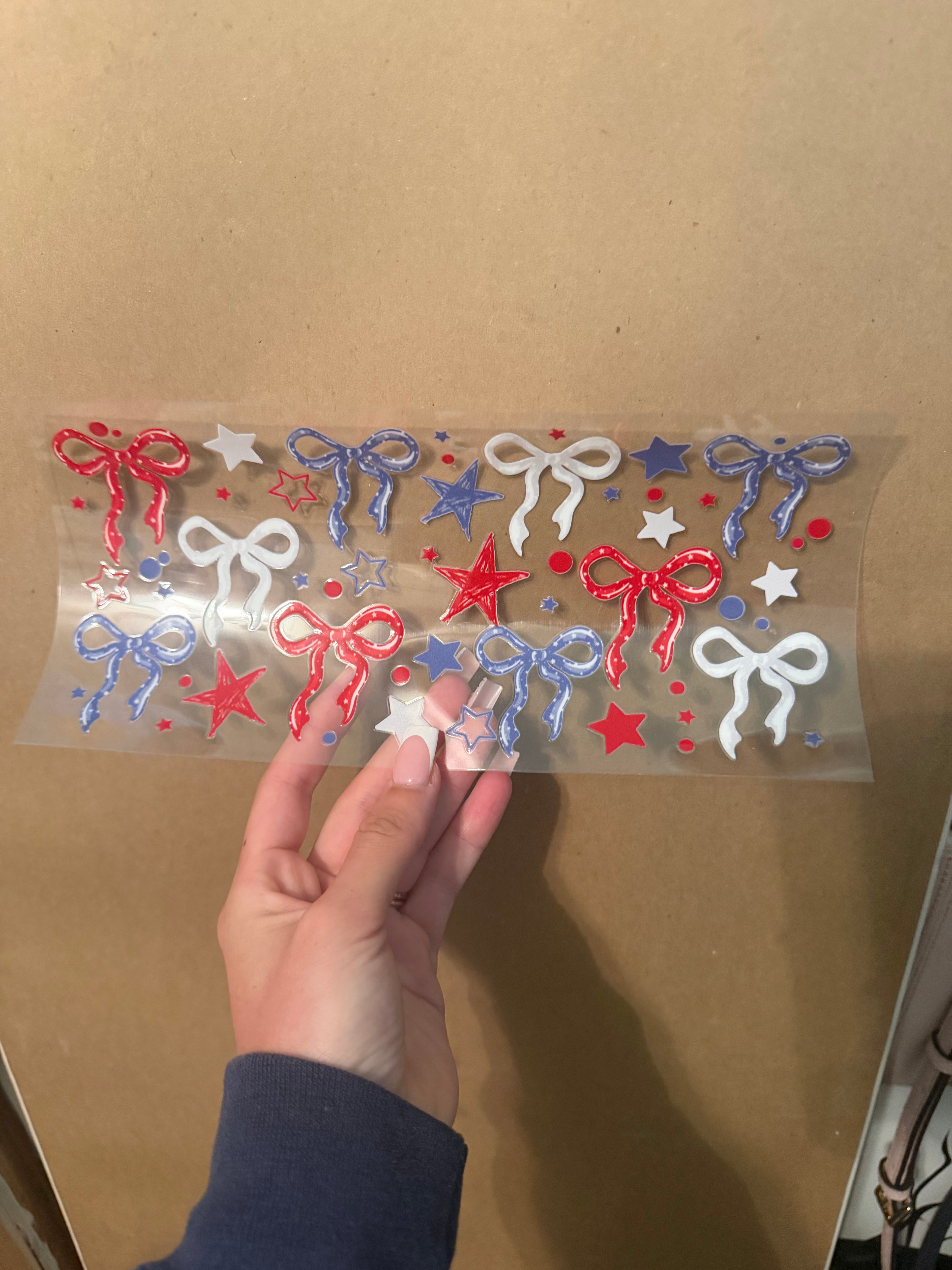 Usa bows cup wrap