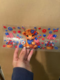4th of July highland cow cup wrap