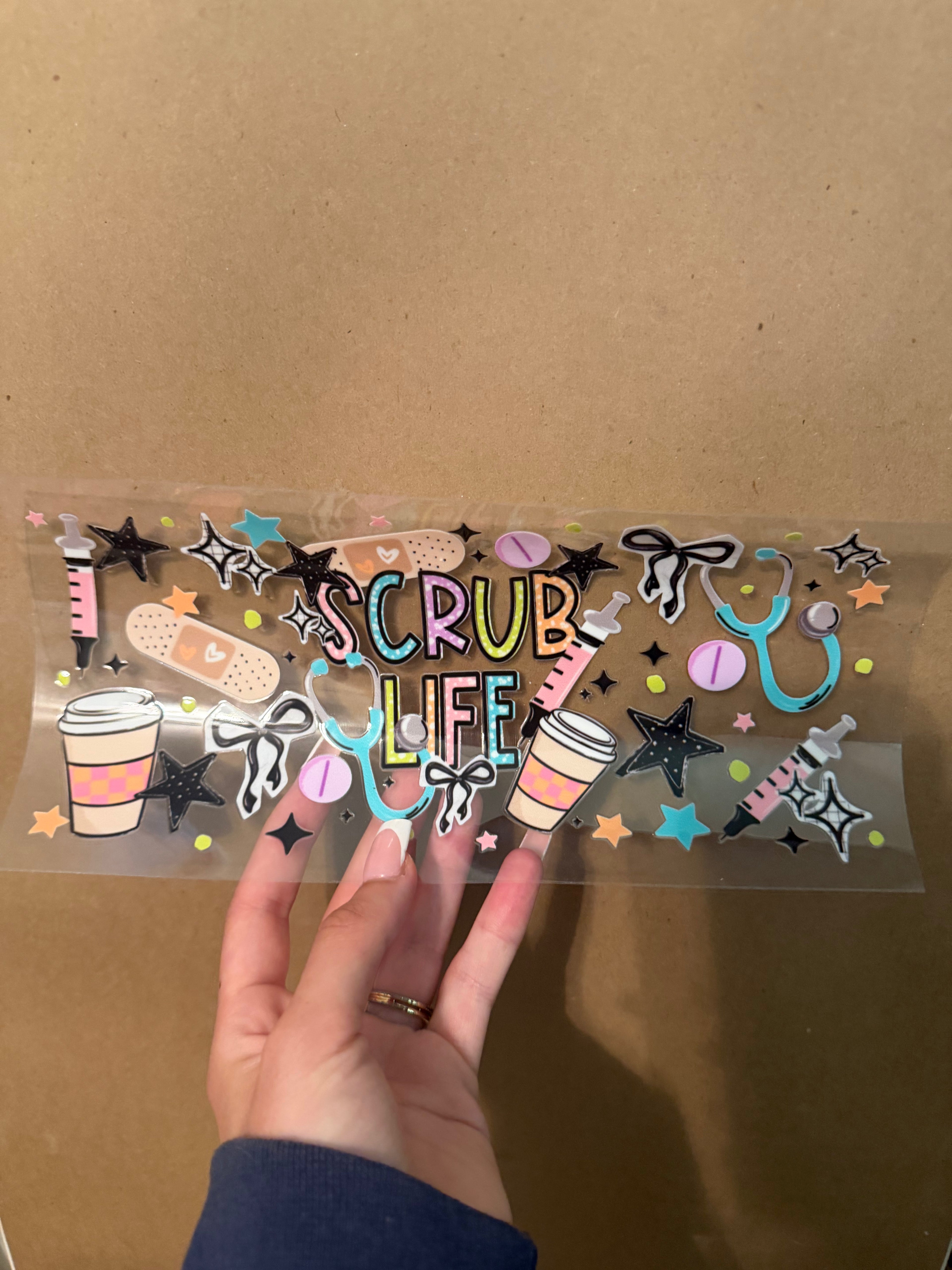 Scrub life cup wrap